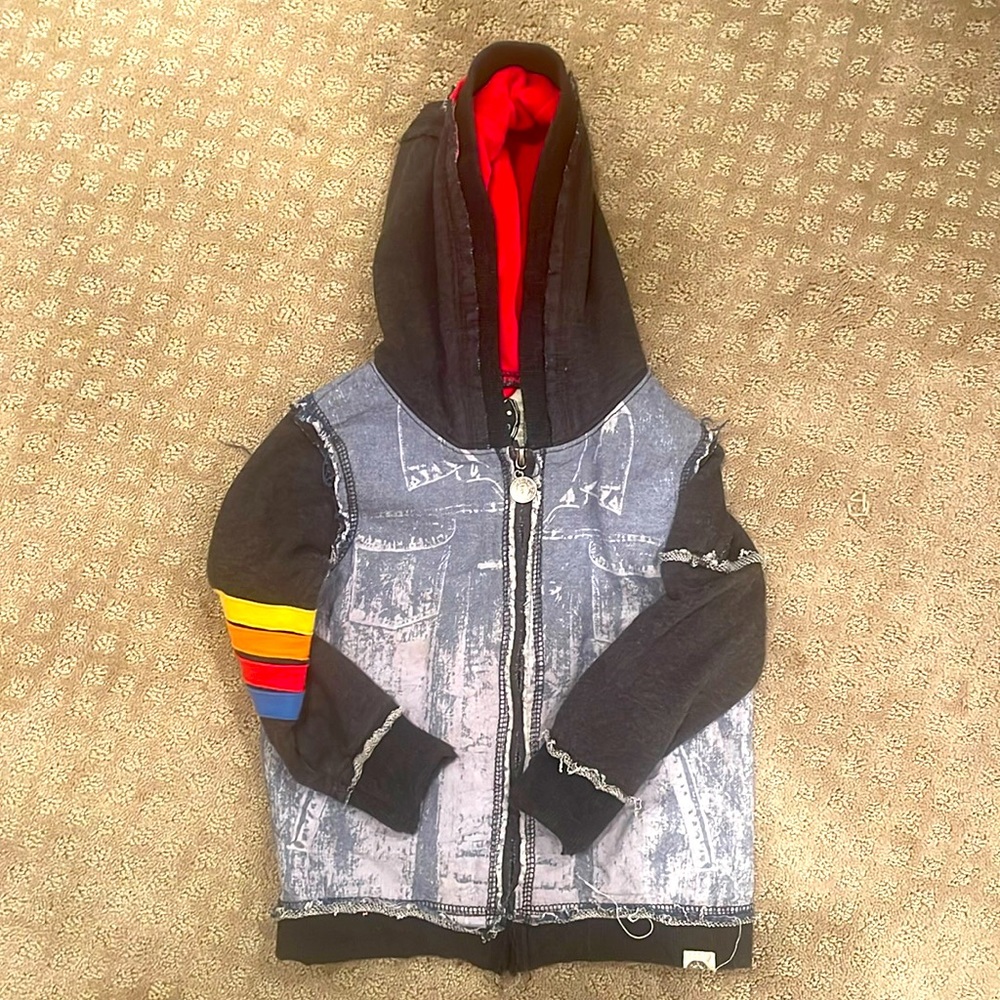 Zip up sweatshirt-Mini Shatsu size Small. (Fits about a size 3t)